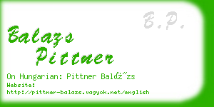 balazs pittner business card